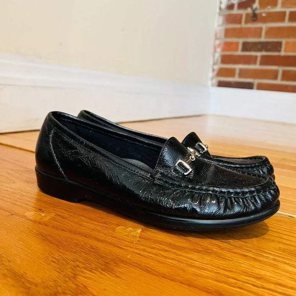 SAS Metro Horsebit Loafers Shoes Women's Size 7 Black Patent Leather - Picture 7 of 16
